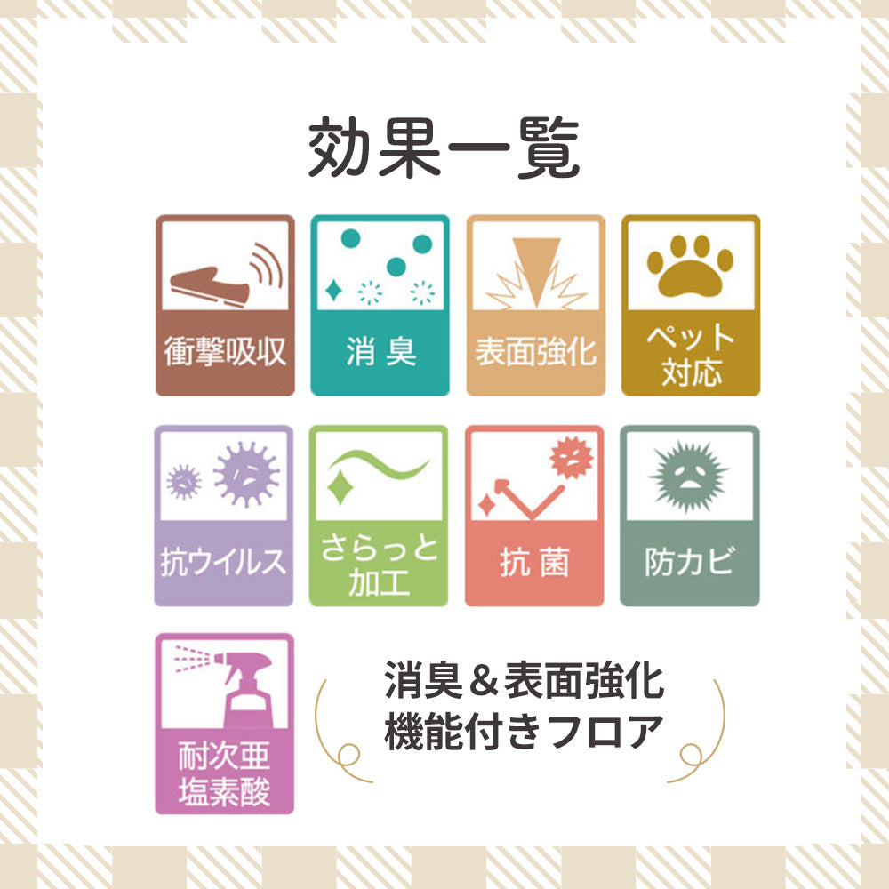 日本製 床暖房対応 ペット対応 犬 猫 滑りにくい極厚クッションフロア 敷くだけ 簡単設置