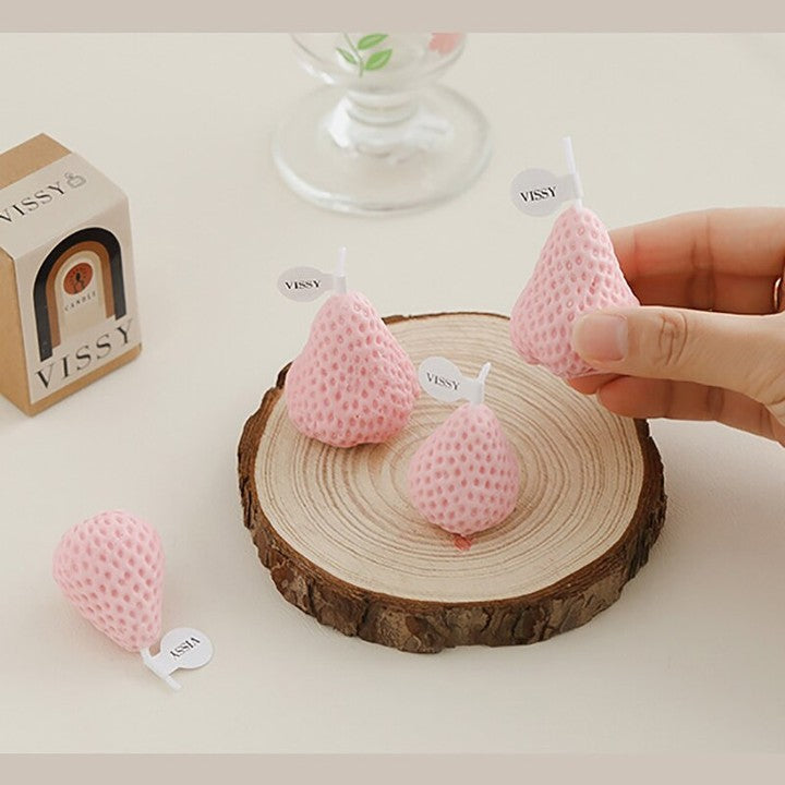 ストロベリーキャンドル4個セット #キャンドル #ソイキャンドル #ハンドメイド #ハンドメイドキャンドル #キャンドルのある暮らし #韓国キャンドル #オブジェキャンドル #韓国雑貨 #韓国インテリア #インテリア #캔들 #오브제캔들 #취미생활 #방스타그램 #방꾸미기 #ギフト #プレゼント