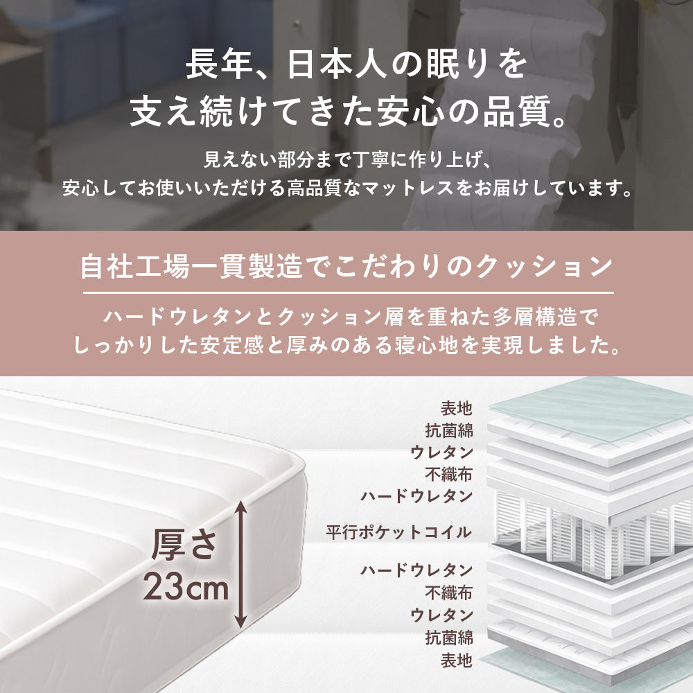 【収納付き】ベッドフレーム 宮棚 コンセント付き 引き出し2杯 木目調 [NERERU-ST ネレル]