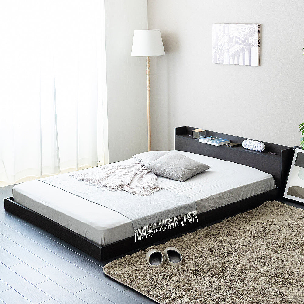 ローベッド すのこ 宮棚 コンセント付き ［NERERU ネレル］