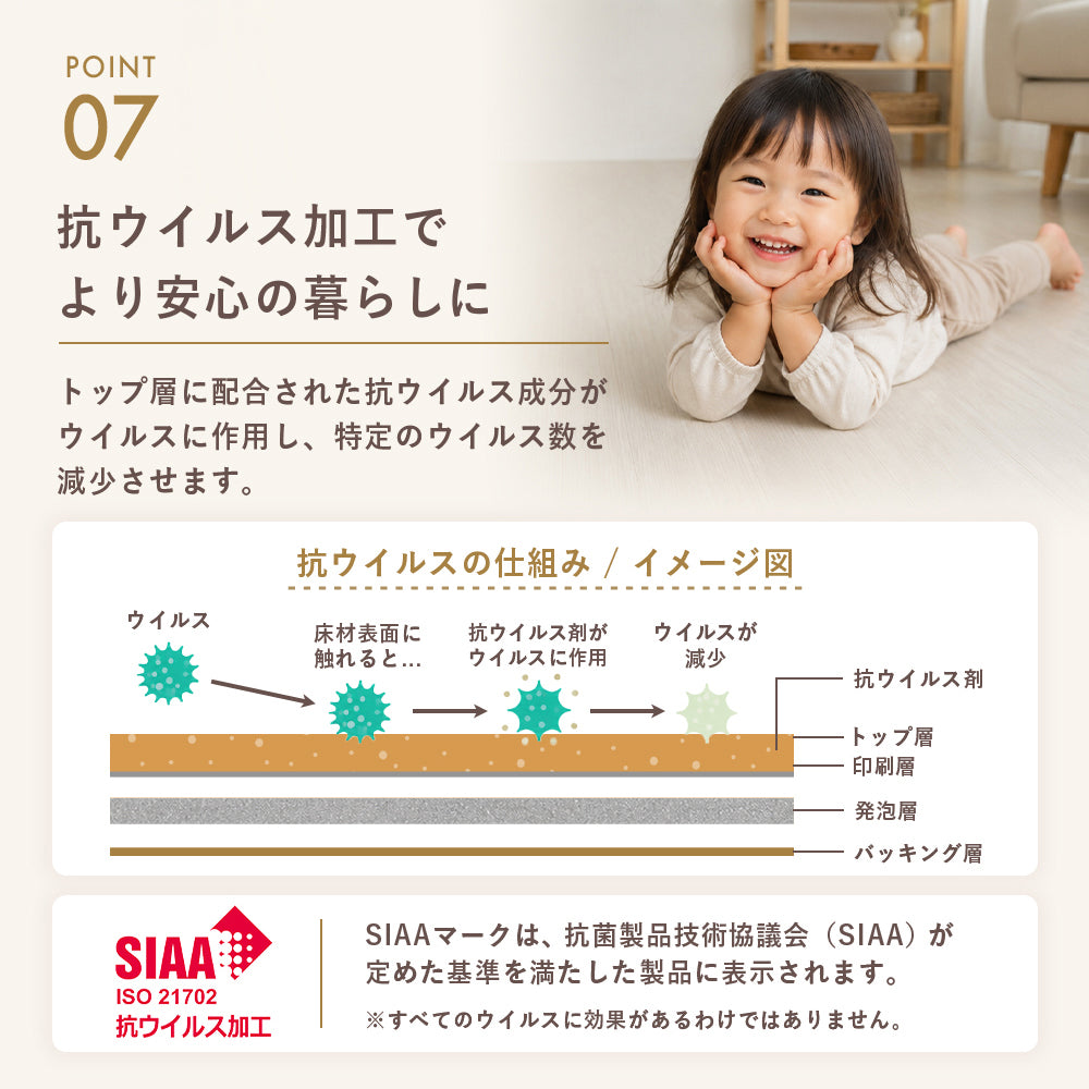 メートルサイズ 床から模様替え クッションフロア 賃貸でも利用OK
