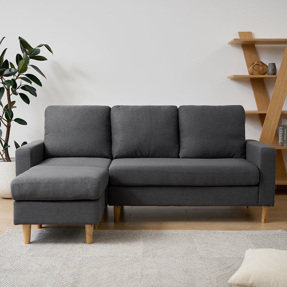 3人掛け カウチソファ ポケットコイル オットマン付き 幅193cm ［Treviso トレヴィーゾ］