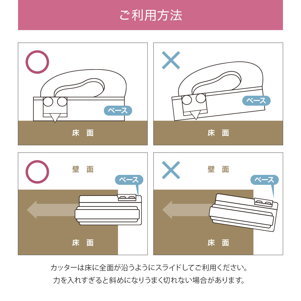 クッションフロアカッター　ご利用方法