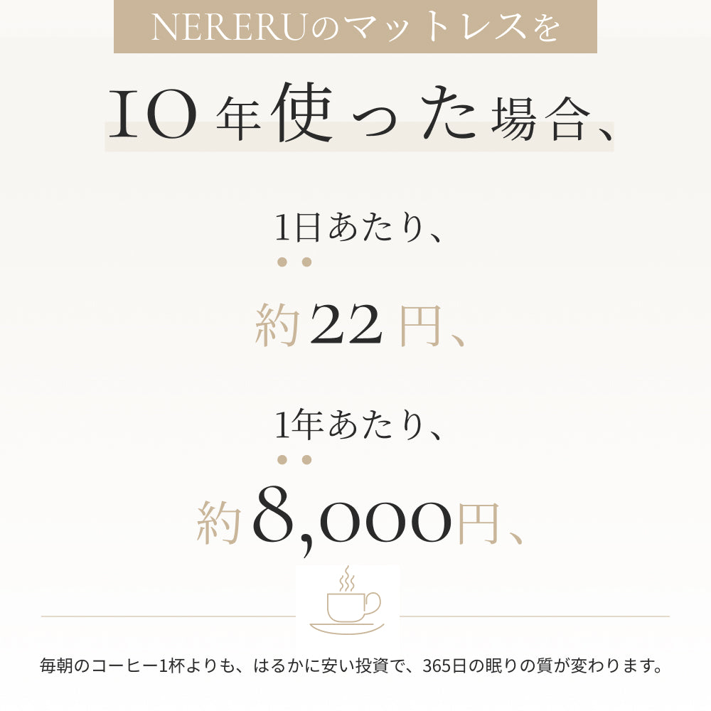 NERERU 毎日の眠りを支える日本製ポケットコイルマットレス