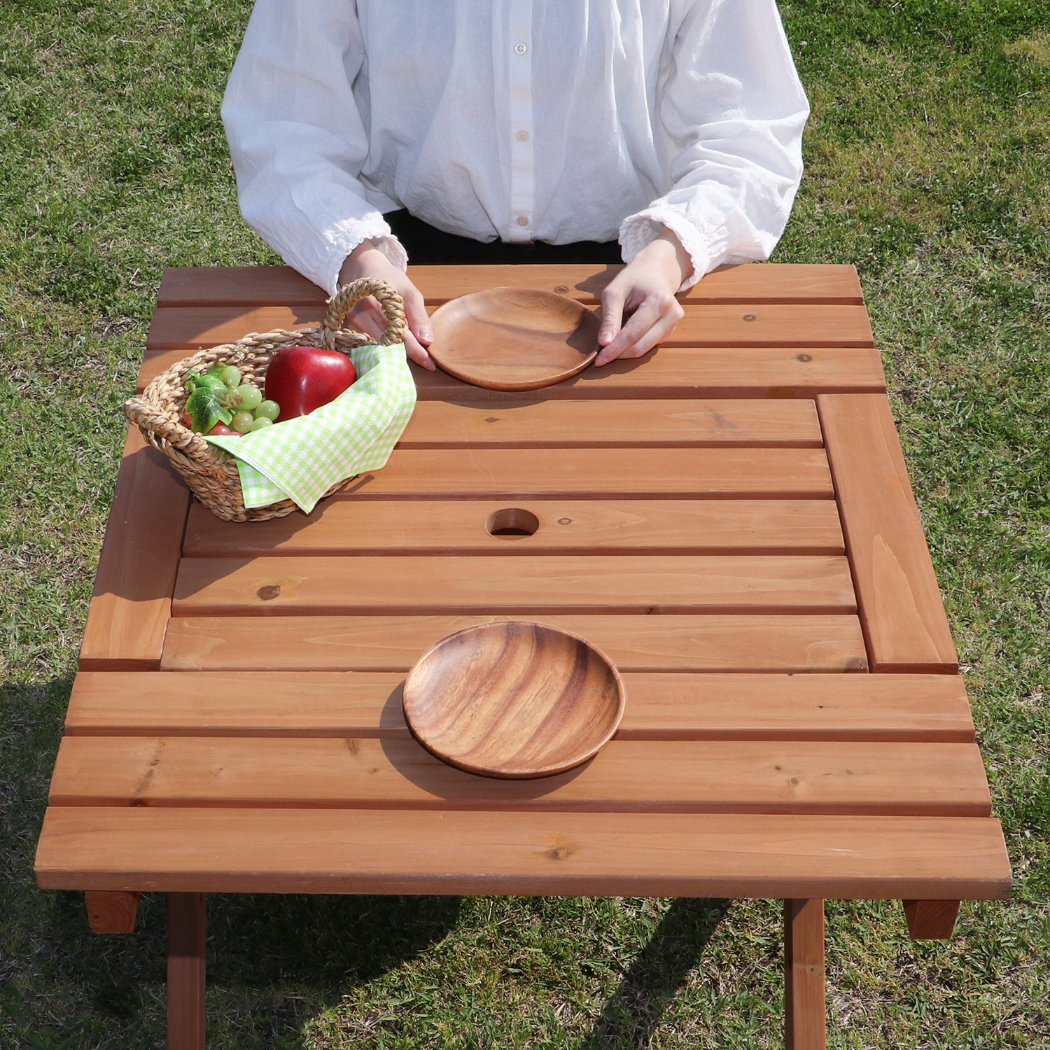 杉材BBQテーブル&ベンチセット ミニ コンロスペース付 | すべての商品
