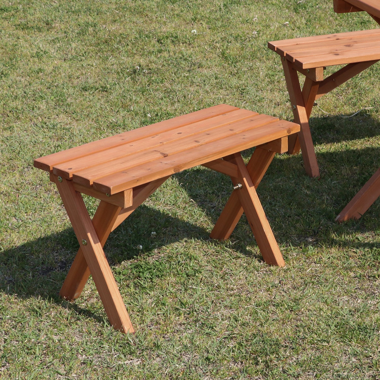 【新品・送料無料】杉材　ＢＢＱテーブル＆ベンチセット　（コンロスペース付） 杉材BBQテーブル&ベンチセット ミニ コンロスペース付 | すべての商品