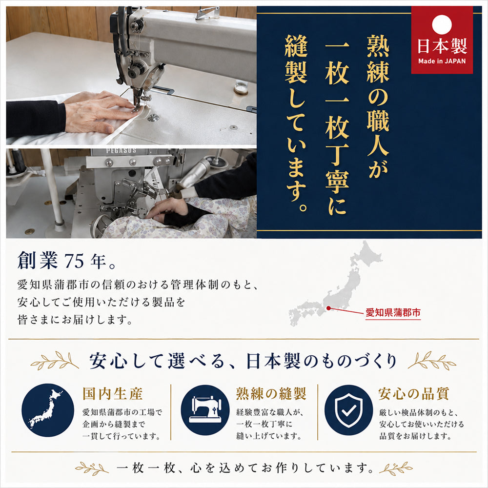 日本製 ボックスシーツ 綿100％