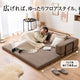 NERERU SOFA モカを広げたフロアスタイル 奥行144cm